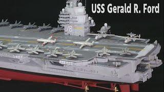 USS Gerald R. Ford   Navy Aircraft Carrier  1700 ship model