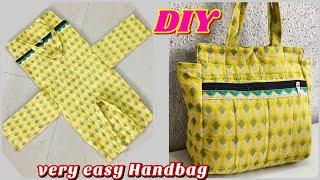 आसान तरीके से बनाएं हैंडबैग ll How to make easy method Hand bag at home.