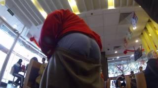 Guy lights a fart in McDonalds  FUNNY {SLOWMO}