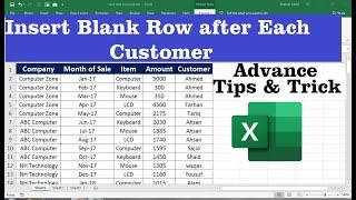 how to insert blank row after specific text  how to insert blank rows in excel automatically