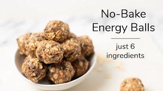 NO-BAKE OATMEAL ENERGY BALLS  just 6 ingredients