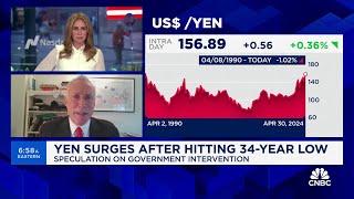 Japanese yen surges after hitting 34-year low