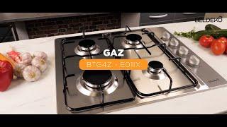 Plaque de cuisson gaz 4 feux Inox encastrable Beldeko BTG4Z-E01IX