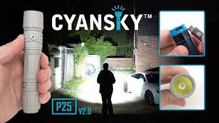 CYANSKY P25 V2 Tactical flashlight XHP70.3 - 3600 lumens - Micro-arc oxidation coating - Type-C cell