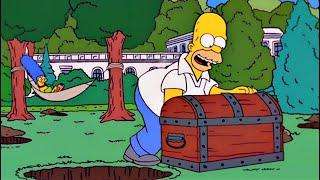 The simpsons Homer found Lincolns gold box in the White House yard