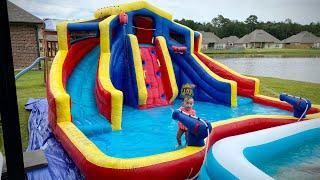 BIG FUN Inflatable Water Slide - BANZAI Adventure Club Water Park REVIEW