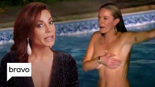 Leah and Tinsley Go Skinny Dipping ...The Other Housewives Stay Inside  RHONY Highlights S12 Ep4