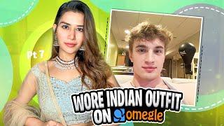 Wearing Indian Outfit on OMEGLE Pt 7  Indian girl on Omegle