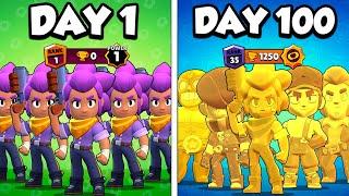 We Survived 100 Days In HARDCORE Brawl Stars.. 5v5