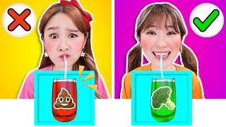 지니와 보니의 랜덤뽑기 음료 챌린지 놀이 Mystery Drink Challenge