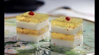 How to Make Coconut Osmanthus Jelly  椰汁桂花糕