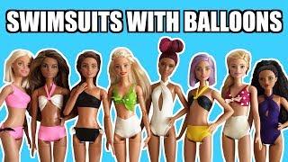 How to make Barbie Swimsuits with Balloons. Swimwear and Bikini. DIY Polo