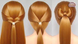 Easy Ponytail Hairstyle For Girls  Bow Hairstyle For Outgoing  Simple Hairstyle For Everyday