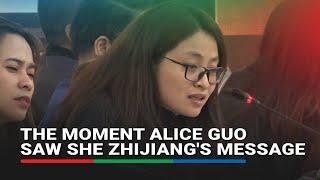 Actual moment Alice Guo sees message from self-confessed Chinese spy