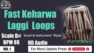 Fast Keharwa Laggi - Tabla Loops - Scale D# BPM 88 Taalmala Tabla Studio