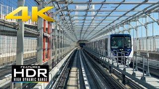  4K HDR Yurikamome Line - Monorail Train Ride From Shinbashi To Odaiba  Tokyo Japan 