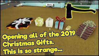 Roblox Lumber Tycoon 2 Christmas Update ⭐ Opening all of the Gifts ⭐ Strange things happen...