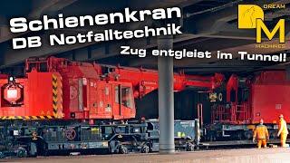 Fatal derailment in tunnel at central station ️ bad incident recovery with mighty railway crane