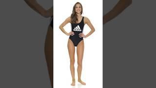 Adidas Logo One Piece Swimsuit  SwimOutlet.com