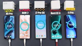 iQoo Z7 Pro Battery Drain & Charging Test Comparison Vs OnePlus Nord CE 3Lava Agni 2X5 Pro11 Pro