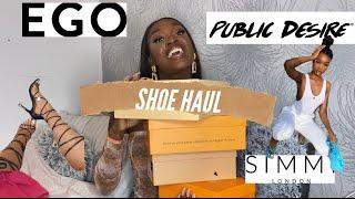HUGE Shoe Haul PUBLIC DESIRE EGO SIMMISHOES   TRENDY instagram shoes 