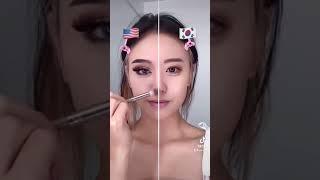 American vs Korean makeup Choose your favorite 미국 vs 한국 메이크업. 어떤 화장이 더 좋나요?