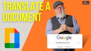 How to Translate a Document in Google Docs