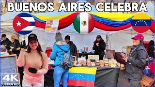 【4K】Buenos Aires Celebra 2024 - CUBA MEXICO y VENEZUELA  Walking Tour