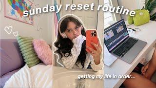 SUNDAY RESET ROUTINE clean my room laundry + prep for the new week