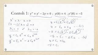 Persamaan Differensial orde 2 Homogen