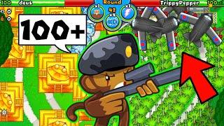can this POWERFUL 100+ sniper strategy BEAT TEMPLES? Bloons TD Battles Bananza