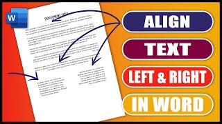 In Word How to ALIGN TEXT to the Left and Right  EASY TUTORIAL