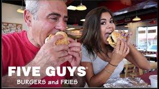 Five Guys Mukbang w Steph Pappas In Restaurant