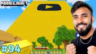 I BUILD A YOUTUBE GOLD PLAY BUTTON  MINECRAFT GAMEPLAY #94  TECHNO GAMERZ