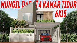 Desain rumah dengan request maksimal 4 kamar tidur dan dalam rumah yang luas