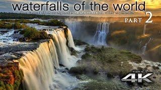 WORLDS WATERFALLS in 4K w music Nature Relaxation™ 1 Hour Ambient Film for Healing & Meditation