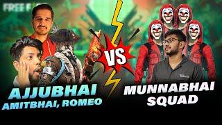 OMG AJJUBHAI AND AMITBHAI SQUAD VS MUNNABHAI SQUAD - FREE FIRE HIGHLIGHTS