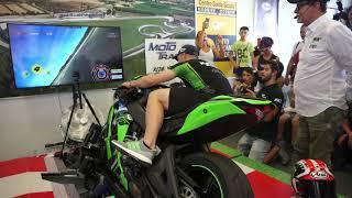 Jonathan Rea SBK World Champion riding a ZX10RR on Moto Trainer