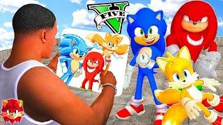 TODO lo que DIBUJO de SONIC LA PELICULA es REAL en GTA 5  Sonic Movie mod