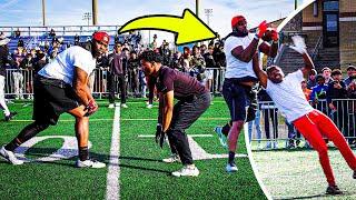 65 350 Pound Big Man BAPTIZES D1 Recruits 1on1 Football for $10000