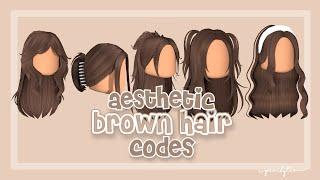 *AESTHETIC* brown HAIR CODES for bloxburg & roblox  w links peachytea