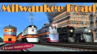 The Power of Milwaukee Road - F-7 Class A S-3 FM Erie-Built  Feat. NYC Dreyfuss Hudson -- Trainz