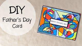 DIY Fathers Day Card  QUICK & EASY Geometric Design