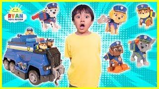 Ryan and the PAW Patrol Pups play HIDE AND SEEK to go on an Ultimate Rescue