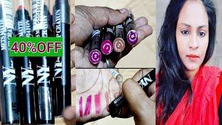 Sab Se sasti Lip crayon 40%offOffer Review and Swatches #BindassboletoNaziya