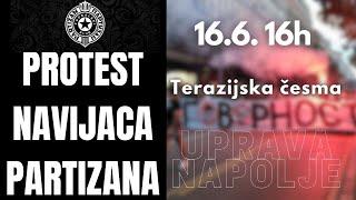 PROTEST NAVIJACA PARTIZAN - ZA SLOBODAN PARTIZAN