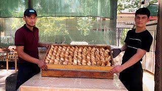 1500 Samosa Recipe by Uzbek Cuisine  UZBEK STREET FOOD  Perfect Samosa  Meat Samosa