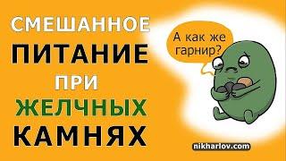 Как камни в желчном пузыре реагируют на смешанное питание Жиры + Углеводы в одном приёме пищи.