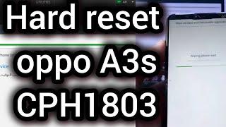 HARD RESET OPPO A3S CPH1803 chimera tool usb