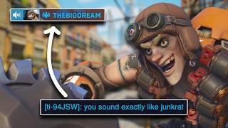 i played with the REAL junkrat in overwatch...?